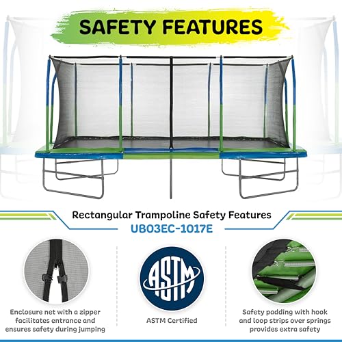 image for Machrus Upper Bounce Rectangle Trampoline 8x14FT 9x15 FT 10x17 FT- Rec
