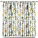 Cartoon Forest Kids Curtains,Cute Woodland Wild Animals Colorful Deer Plants Trees Print Pattern Thermal Insulation Blackout Window Drapes for Nursery Boys Girls Bedroom,White Background 42x45 Inch