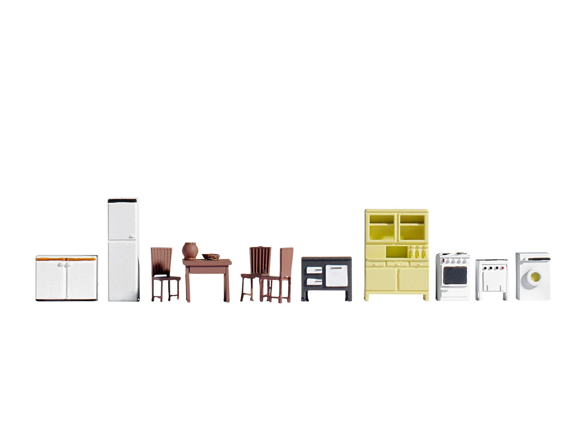NOCH Kitchen and Dining Room Accessory Set HO Gauge Scenics 14833