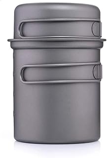 Titanium Camping Cookware Outdoor Cooking Set Pot Hiking Trekking Travel