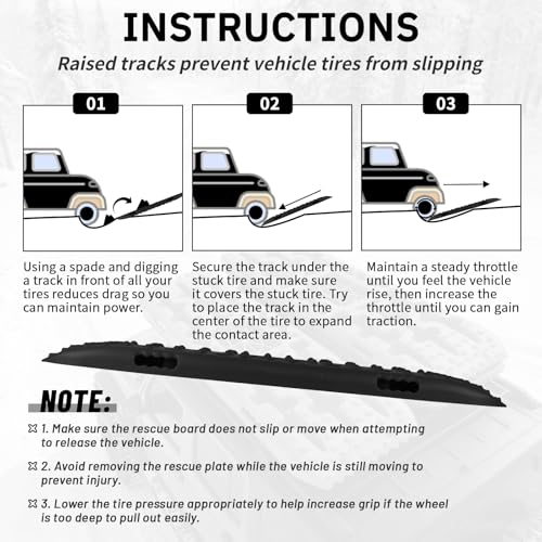 EXLECO 2 Stück Sandbleche Offroad Zubehör Anfahrhilfe Auffahrkeile für Wohnmobil, Rangierhilfe PKW bis 10T, Traktionsmatte Auto für LKW Geländewagen, Anfahrhilfe Schnee mit Aufbewahrungstasche Schwarz
