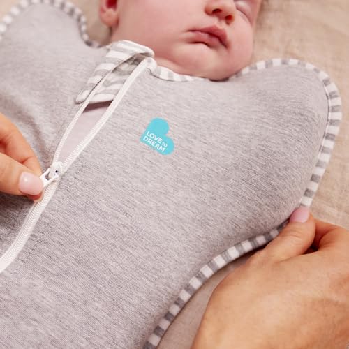Image of Love To Dream Swaddle UP, Baby Sleep Sack, Twin Zipper For Easy Diaper Changes, Arms UP Position, Hip-Healthy, Lightweight & Breathable, Sleeping Bag, Moderates Ideal Temps, 1-3 M, Olive Stars & Moon