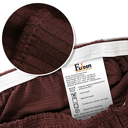 Fuloon 6 Pack Super Fit Stretch Removable Washable Short Dining Chair Protector Cover Seat Slipcover For Hotel, Dining Room, Ceremony, Banquet Wedding Party #TOP5