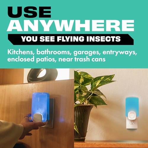 STEM Insect Trap - Indoor Fruit Fly & Gnat Pest Control for House, Home and Kitchen, Attracts & Traps Flying Bugs, Soft Blue Light - Includes 1 Plug-in Device & 3 Cartridges - Thumbnail 7