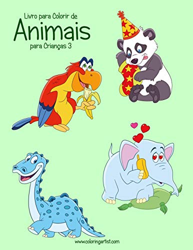 Livro para Colorir de Animais para Crianças 3 (Portuguese Edition)