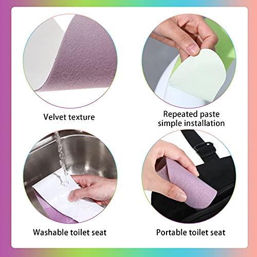 8 Pairs Bathroom Warmer Toilet Seat Cover Pads Washable And Reusable Toilet Seat Cushion Pad Toilet Seat Warmer Cover Bathroom Upgraded Warmer Cushion For Winter Bathroom Toilet, 4 Colors #TOP4
