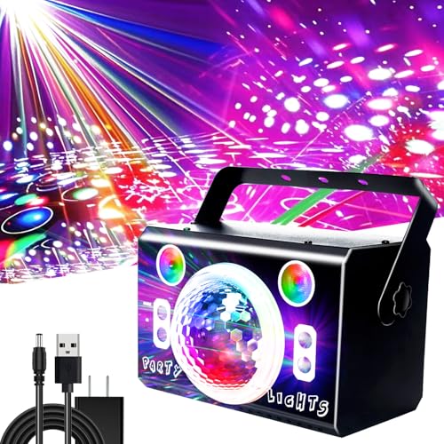 KisMee Dj Disco Light Parties LED Disco Ball Light Strobe Lights Projector Sound Activated Remote