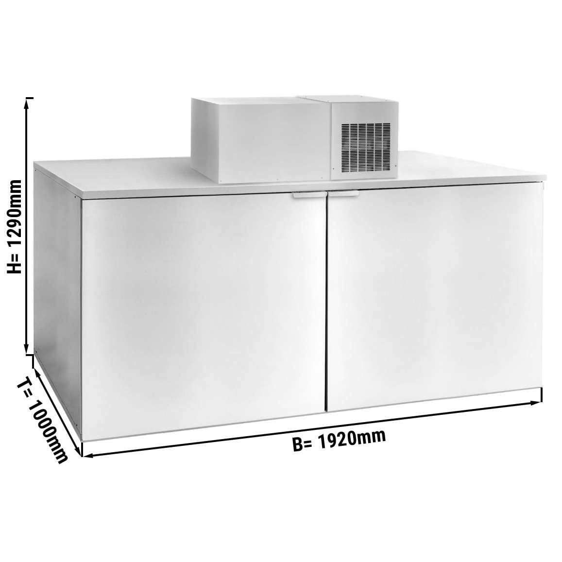 GGM Gastro | FKT191#DFT350 | Fasskühler mit Aggregat - 8x50 L Fässer - 1920x1000mm