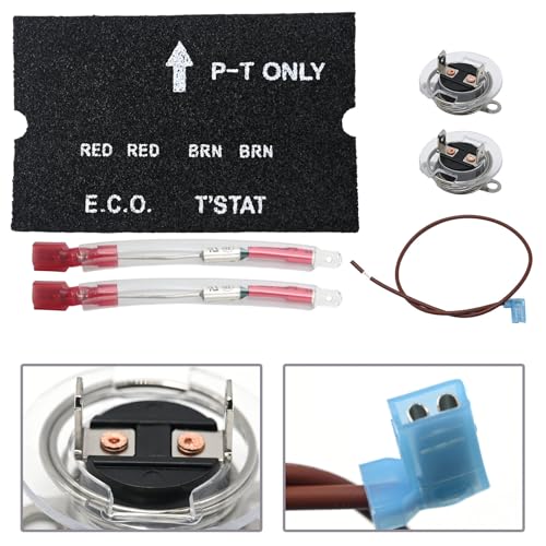 Image of MDEOOSKY 2pcs RV Water Heater Thermal Cutoff RV Water Heater Parts Thermal Cutoff Kit Compatible with GLM 21140 Mallory 9-72153 Mercruiser 45518A2 GCH6-4E GCH6-6E G6A-7E