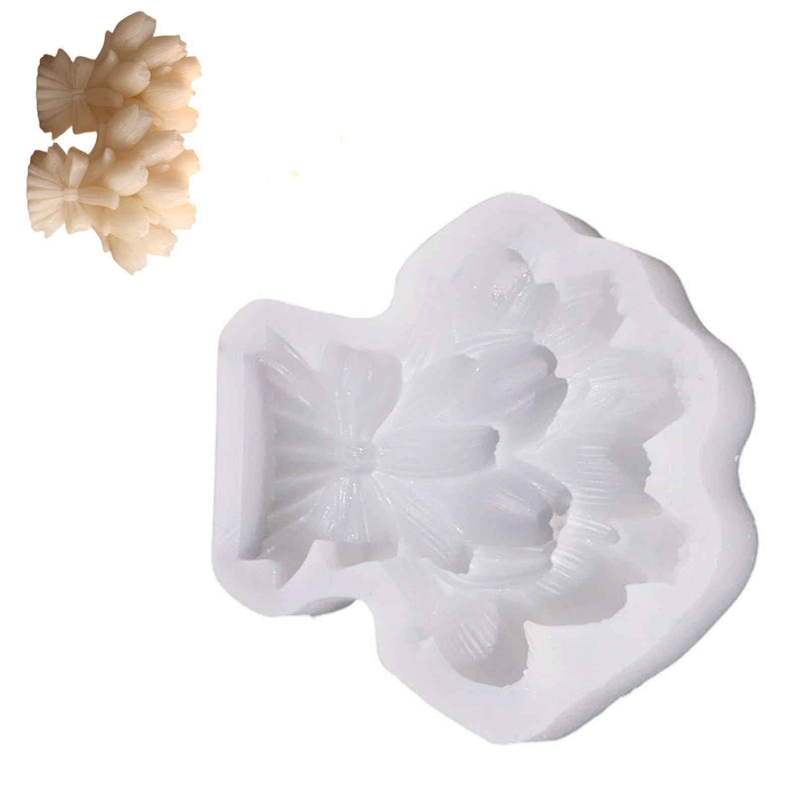 HZBB Flexible Heat Tolerant Flower CandleMold for Holiday Decor Craft Projects Holiday Decoration