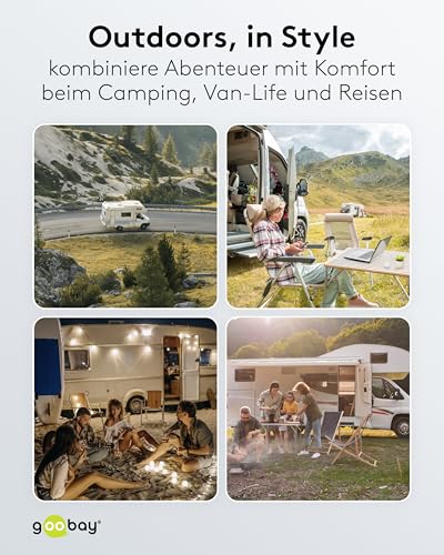 goobay CEE-Adapterkabel für Wohnwagen, 5 m, Schutzkontakt auf CEE-Buchse mit Verschlusskappe, IP44, Kabel für Camping, Wohnmobil und Wohnwagen, 76219