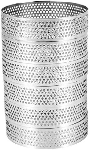 Nrpfell Redondo Perforado Anillos Tartas Molde Bizcocho Metal Circular Anillos para Horno, para, Pastel, Mousse, Postres, Diámetro 8 cm, 2 cm, 6 Piezas
