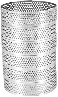 Nrpfell Redondo Perforado Anillos Tartas Molde Bizcocho Metal Circular Anillos para Horno, para, Pastel, Mousse, Postres, Diámetro 8 cm, 2 cm, 6 Piezas