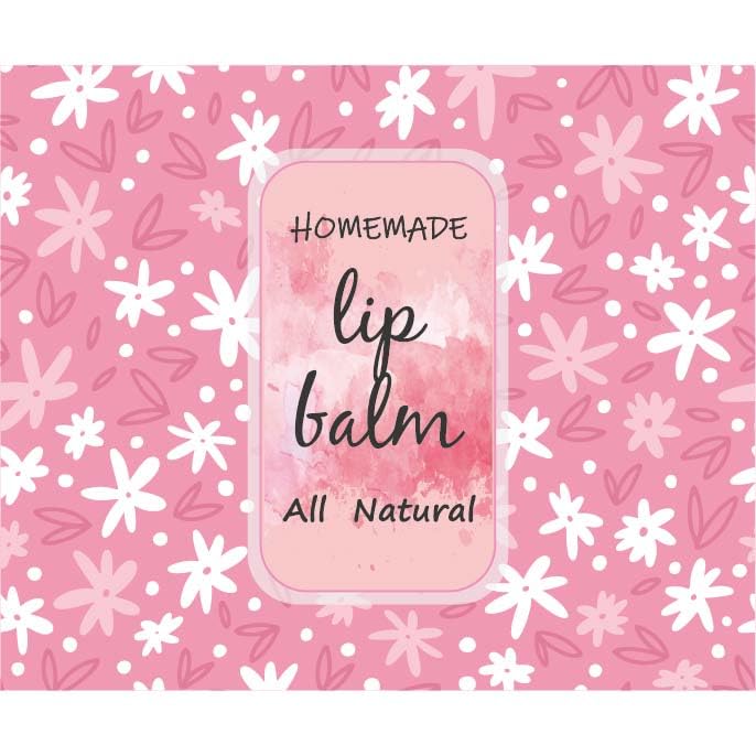 ZZYBIA Homemade Skincare Products Adhesive Labels Stickers for Lip Balm Container Tubes 20pcs (Cerise Pink)