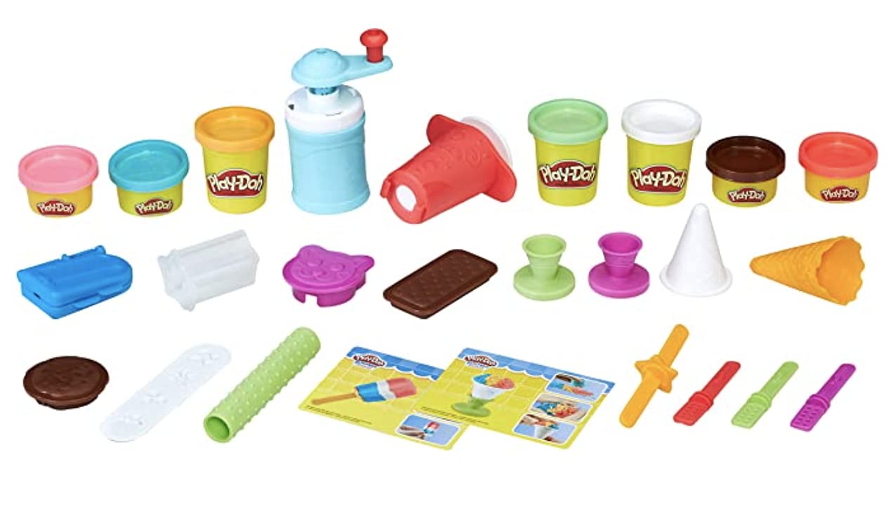 Play-Doh Kitchen Creations Frozen Treats Toy Ice Ceam Set per bambini dai 3 anni in su con 7 colori atossici
