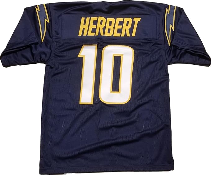 Custom Stitched Justin Herbert Youth Navy Jersey Size Youth Small