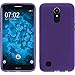 Produktbild PhoneNatic Case kompatibel mit LG Q6+ - lila Silikon Hülle matt + 2 Schutzfolien