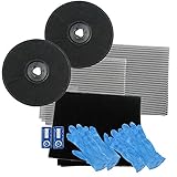 Filtro de carbón tipo EFF57 para rejilla de ventilación de cocina y filtro de grasa, hecho para Spares2go para adaptarse a campana Ariston (2 unidades)
