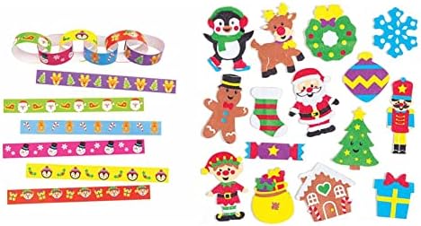 Baker Ross AT157 Christmas Paper Chains, Festive Arts and Crafts (Pack of 240), Assorted