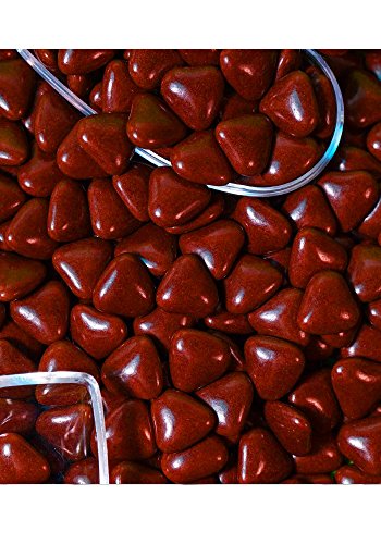 Dragées petit coeur chocolat bordeaux 1 kg
