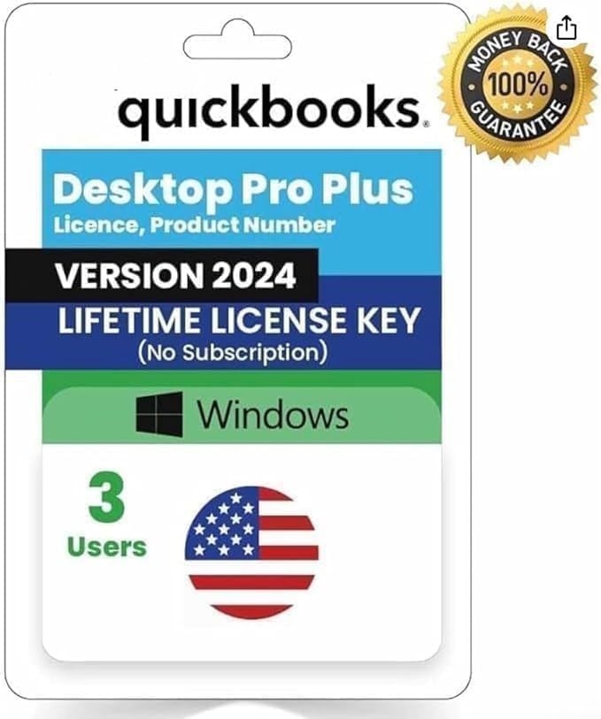 QB Pro 2024 "Plus" | 3 User's | NO DVD | Lifetime Version | Amazo...