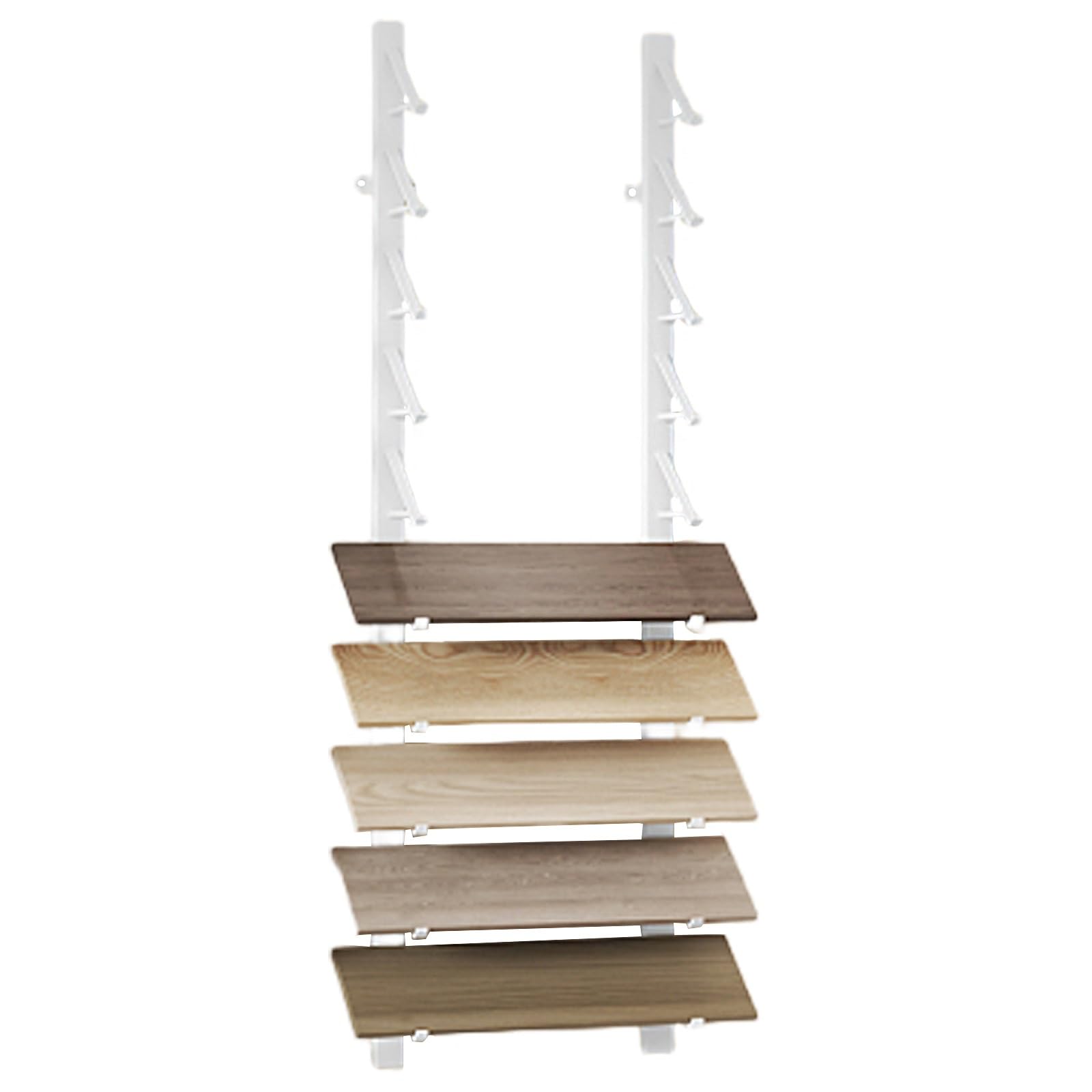 YUANCHUTOP Wall-Mounted Floor Tile Display Stand, Large Tile Sample Rack, Stylish Sample Storage for Showcasing Ceramic and Porcelain Tiles (White, 10.5cm/4.1in)