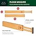 Adjustable Bamboo Drawer Dividers with Inserts - Luxury Expandable Drawer Separators for Kitchen, Clothes, Drawer Organizer, 4-Pack (17