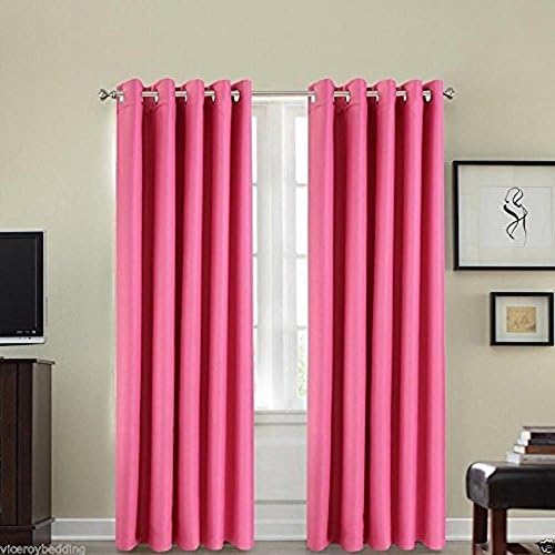viceroy bedding Luxury 66" Width x 84" Drop FAUX SILK DOOR Eyelet / Ring Top Curtain INCLUDING MATCHING ONE TIE BACK (Beige)