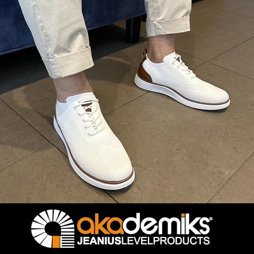 Image of AKADEMIKS Mens Olney Wingtip Knit Oxford, Sleek Breathable Dress Shoes