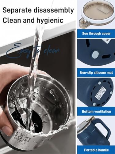 Image of Portable Electric Coffee Grinder for Grinding Dry Herbs, Coffee, Stainless Steel Herbs Spices Nuts Grain Coffee Grinder