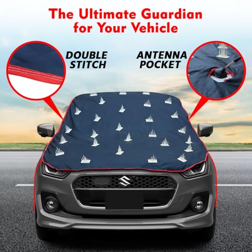 Image of AYSHU Water-Resistant Spike Car Cover for Hyundai Getz Prime - Protects from Dogs, Monkeys, Dust, Sunlight & UV - Full Roof Universal Fit