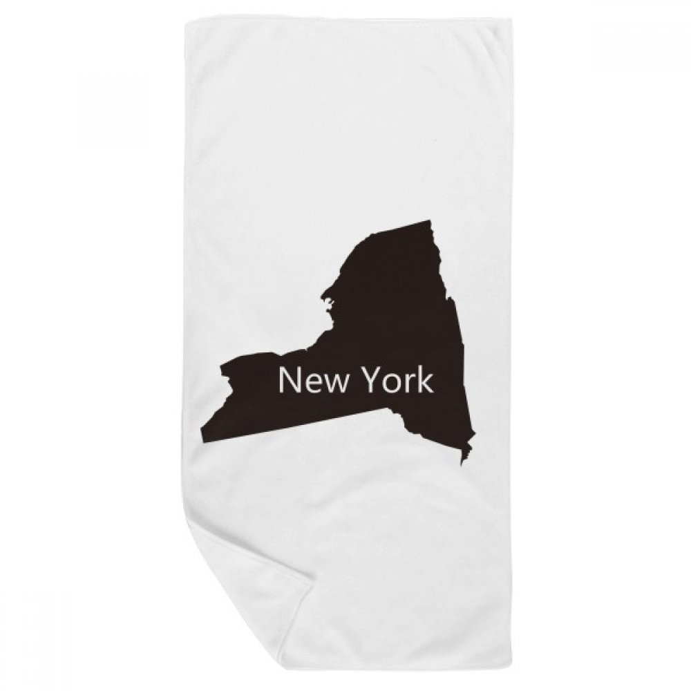 Serviette de bain New York doux gant de toilette multicolore 35x70cm