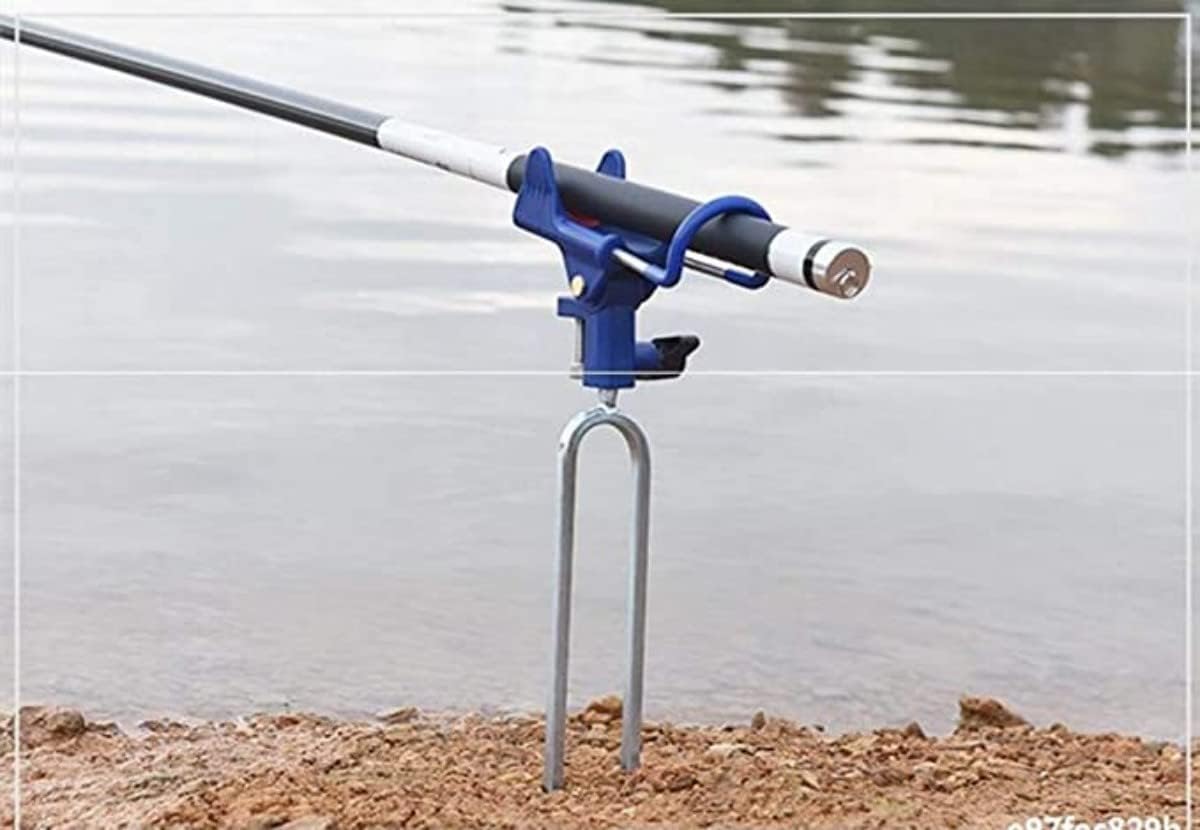 2pcs Rod Holder Ground,Lake Bank Fishing Pole Stand,Fishing Rod Holder360 Degree Adjustable.
