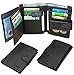 Mens Wallet Soft Genuine Leather Trifold Wallet for Men Card Holder Coin Purse gift Box Black 2