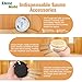 6 Pcs Sauna Accessories Kit, Wooden Sauna Bucket and Ladle Set, Thermometer Hygrometer, Sauna Hourglass Timer, Sauna Brush & Pumice Stone, Home Sauna Accessories Set, 1 Gallon Bucket, Handmade