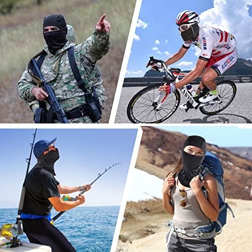 HEGCOIIE 2 Stück Sommer Sturmhaube für Herren und Damen, Kühlung Balaclava Elastisch UV Schutz Atmungsaktiv Gesichtsmaske für Outdoor Sports Radfahren, Motorrad, Fahrrad