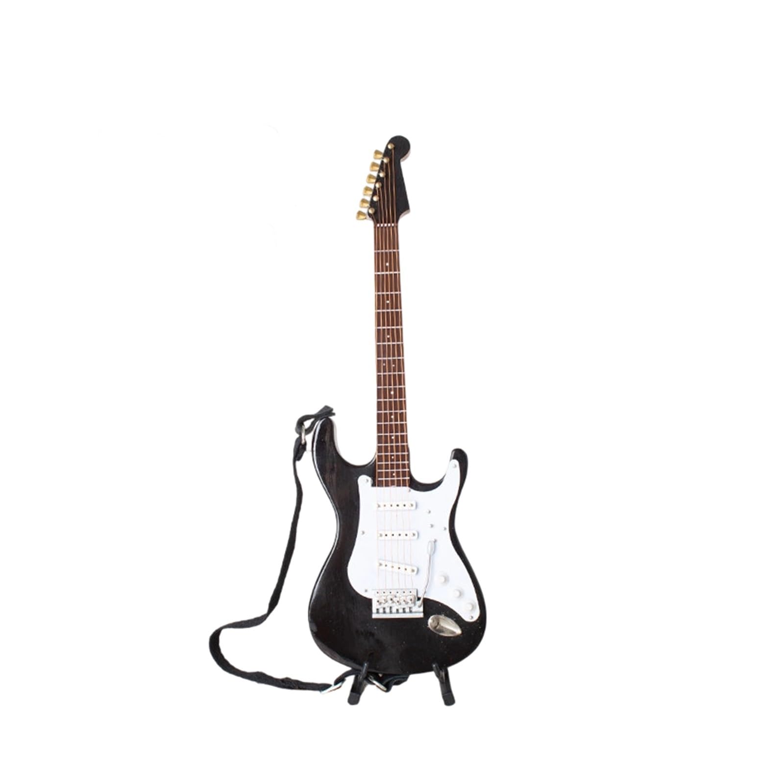 ZXFJYUIP Colorful Electric Guitar Model Miniature Musical Instrument Ornament With Shoulder Strap(6,24CM)