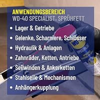 WD-40 Specialist Sprühfett Smart Straw 300ml – Hochviskoses Sprühfett für Zahnräder, Scharniere & Seilzüge, bildet eine widerstandsfähige Schutzschicht für dauerhafte Schmierung unter Belastung – Ansicht 5