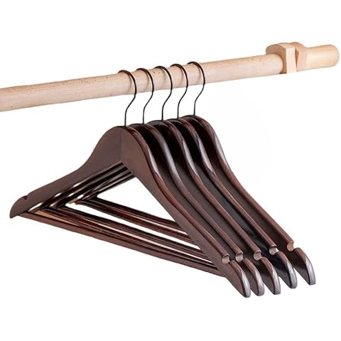 MELA'S Pack of 20 Heavy Duty Wooden Hangers Cover