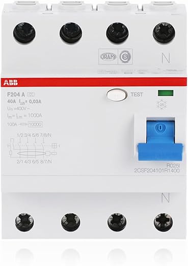 ABB DS201A-B16 FI/LS-Schalter 1P+N 16A + 12 Mod. Dreiphasen-Sammelschiene