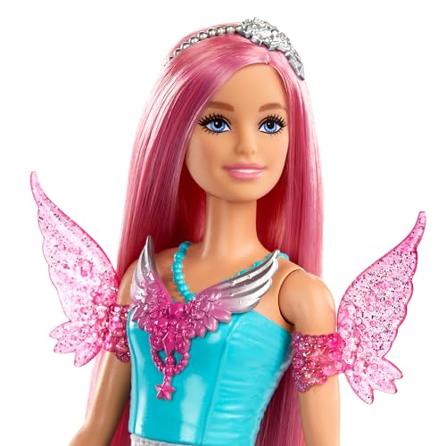 Barbie Muñeca Malibú Hada de Un Toque de Magia con accesorios y pelo rosa 3