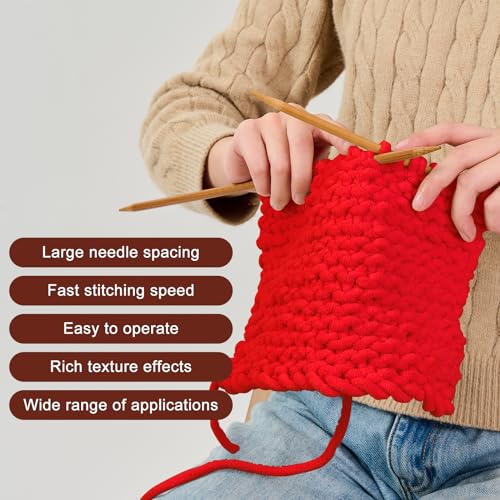 Image of INNDUN Blanket Yarn 8 Pack of 100g /3.5oz - Red Chenille Yarn 6 Super Bulky - Knitting, Crocheting & Crafts Chunky Yarn