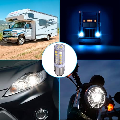 HQRP 4-Pack Lámpara LED BAY15d Compatible Marina miniatura 7