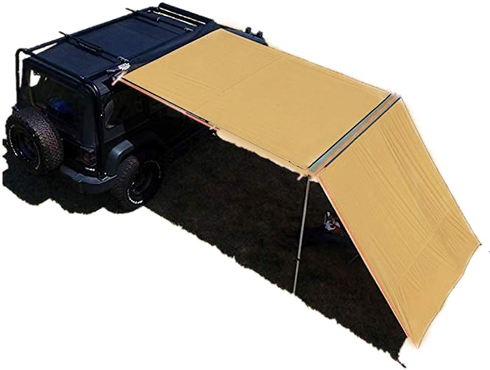 オーニングテント 2M 張出 1.5m 巻き取り式 防水 格納式 手動 黒フレーム オレンジ 日よけ サンシェード : インポート直販Ks問屋 -  通販 - Yahoo!ショッピング DANCHEL OUTDOOR (ダンチェル アウトドア) 引き出し式カーオーニング キャンプ用サイドウォール3枚付き 防水格納式ル