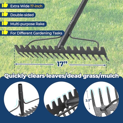 63-Inch Stainless Steel Double-Sided Rake