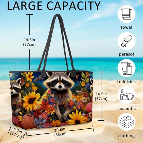 Large Beach Bag for Women, Vintage Map Anchor Starfish Coral Travel Tote with Pockets Waterproof Shoulder Handbag4