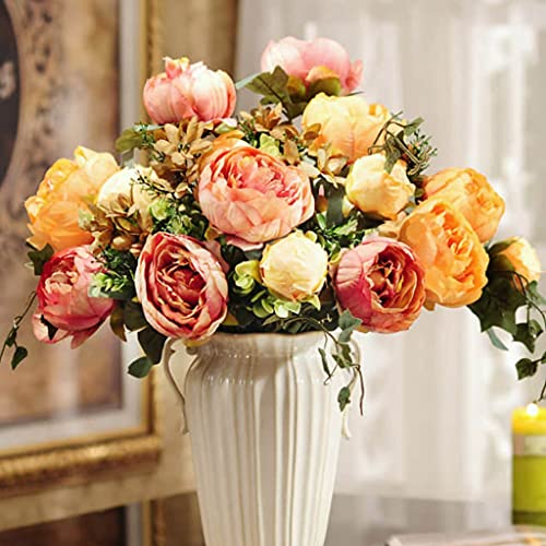 Fleurs artificielles JFDBGU : ensemble bouquet pour table de salon - 5