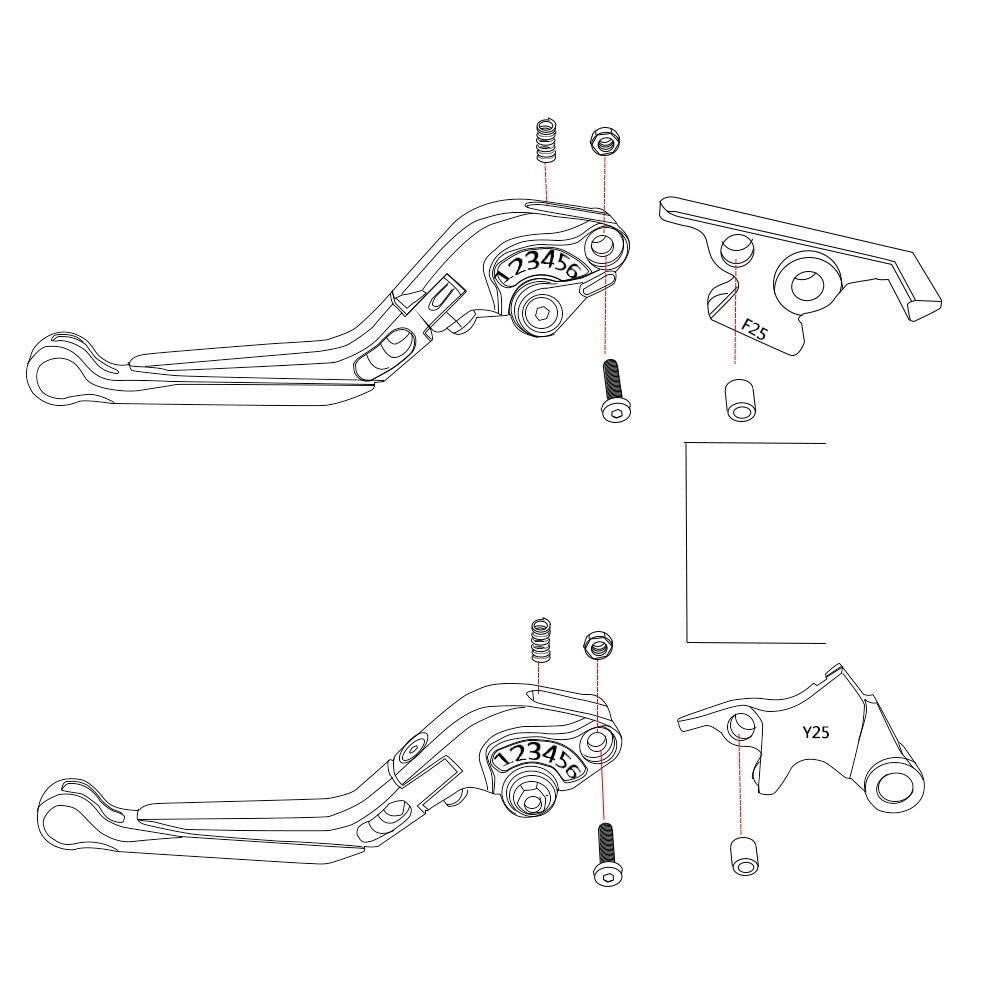 PONNYC Palanca Embrague Freno Motocicleta Empuñaduras Manillar Extremos Para Y&amaha FJR1300 FJR 1300 2004 2005 2006 2007 2008 2009 2010-2017 Moto Embrague Maneta Freno (Color : 9)