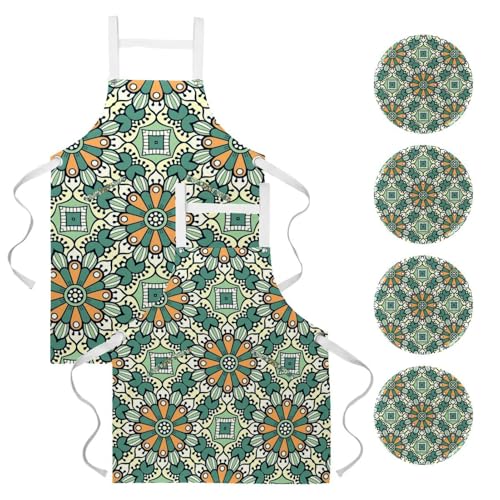 Lot de 2 tabliers anti-taches pour cuisine nettoyage et service en restaurant