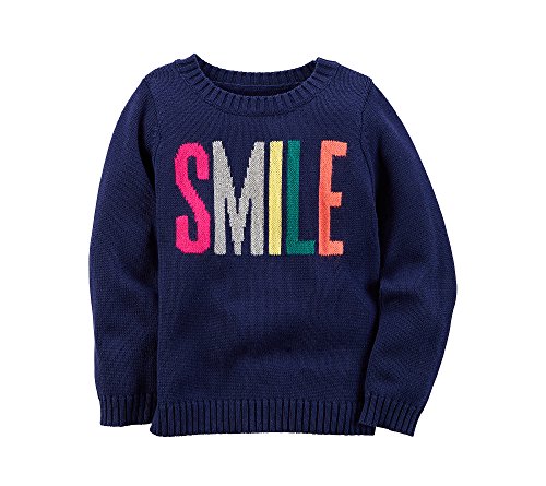 Carter's Girls' 2T-8 Smile Intarsia Sweater 3T